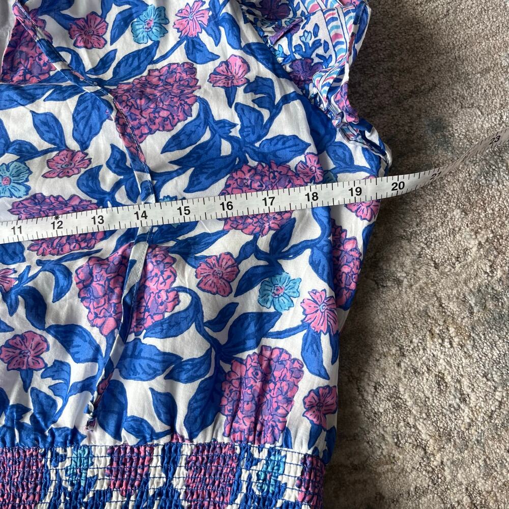 Vineyard Vines Printed Maxi Dress Hydrangea-White L - Picture 10 of 10
